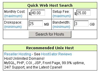 Web Hosting Choice